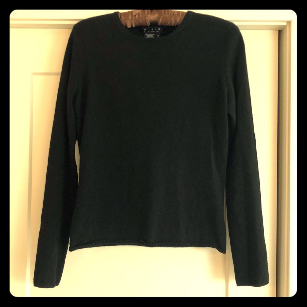 MAG by Magaschoni Black Cashmere Crewneck Sweater